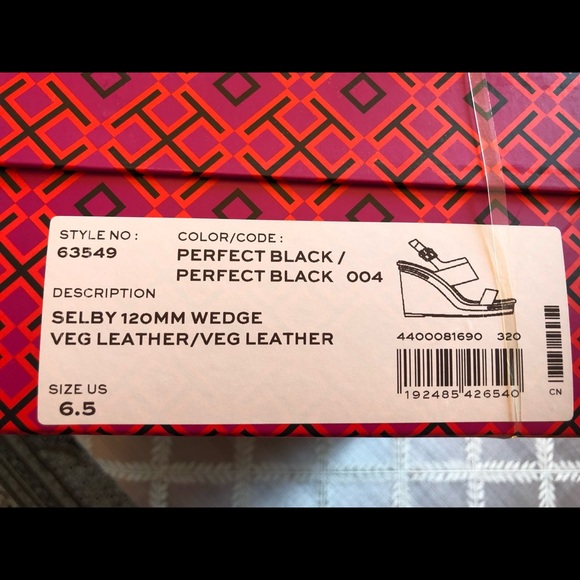 Tory Burch Selby Leather Wedge - Sz 6.5 - NEW 🖤 - Picture 11 of 11